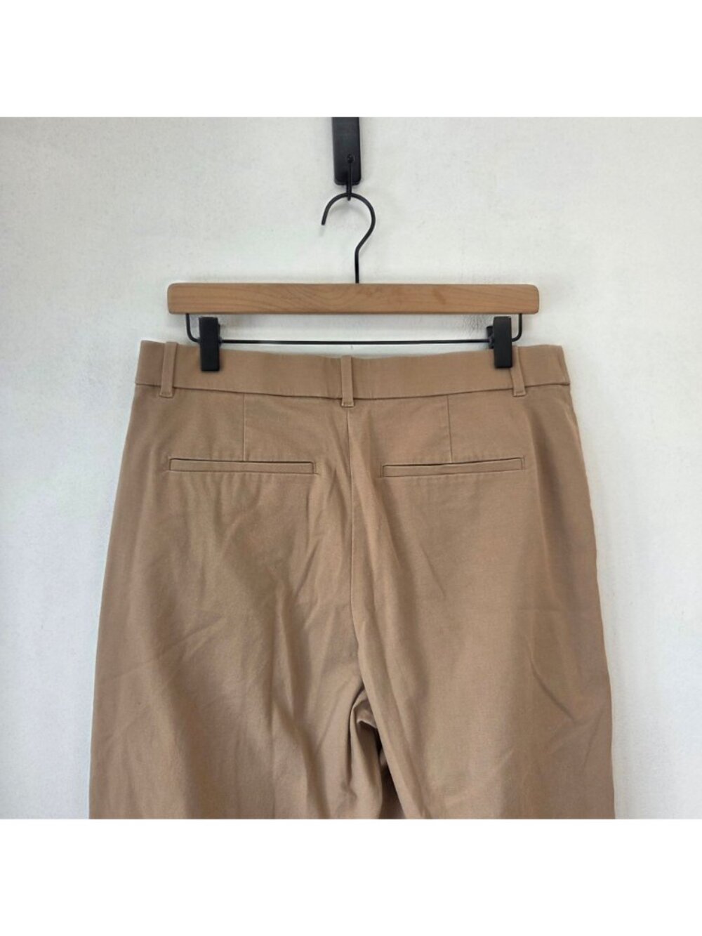 Uniqlo Khaki Wide Leg Chino Pants Trousers Modern Contemporary Women's L - Picture 5 of 7